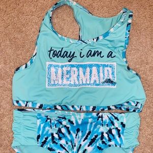 Justice 2 piece girls swim suit size 20